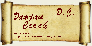 Damjan Čerek vizit kartica